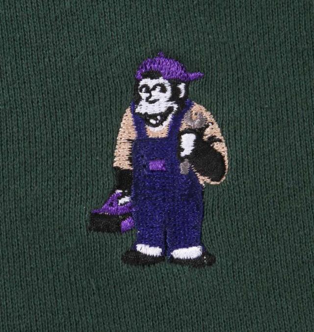大きいサイズ BEN DAVIS 裏毛ミニゴリラ刺繍プルパーカー エメラルドグリーン 3L 4L 5L 6L/1278-2162-2-108