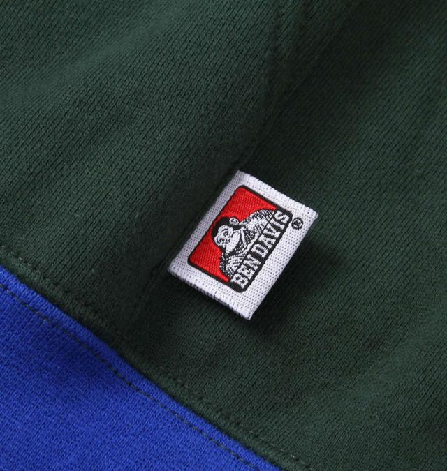 大きいサイズ BEN DAVIS 裏毛ミニゴリラ刺繍プルパーカー エメラルドグリーン 3L 4L 5L 6L/1278-2162-2-108