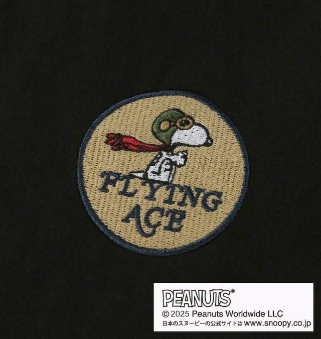 大きいサイズ FLAGSTAFF×PEANUTS スヌーピーコラボ 半袖 Tシャツ ブラック 3L 4L 5L 6L 8L/1278-5227-2-108