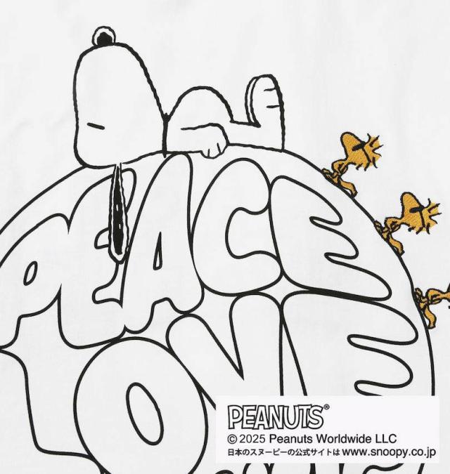 大きいサイズ FLAGSTAFF×PEANUTS スヌーピーコラボ 半袖 Tシャツ ホワイト 3L 4L 5L 6L/1278-5595-1-108