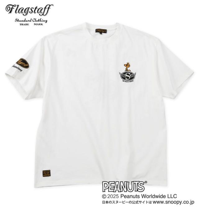 大きいサイズ FLAGSTAFF×PEANUTS スヌーピーコラボ 半袖 Tシャツ ホワイト 3L 4L 5L 6L 8L/1278-5596-1-108