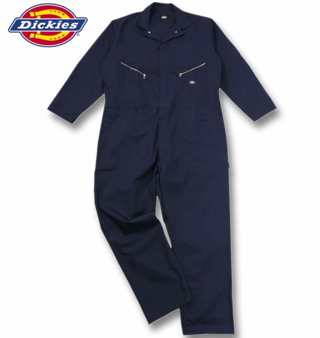 大きいサイズ DICKIES 48799 長袖 カバーオール つなぎ ダークネイビー 2XL 3XL 4XL/1274-4301-3-110