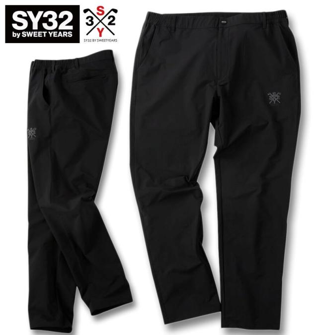 大きいサイズ SY32 by SWEET YEARS ゴルフ ダブルクロス ロングパンツ ブラック 3L 4L 5L 6L/1274-6246-2-210