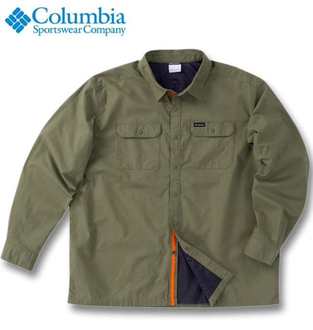 大きいサイズ Columbia ランドロマーラインド 長袖シャツ ストーングリーン 1X 2X 3X 4X 5X 6X/1277-4350-2-110