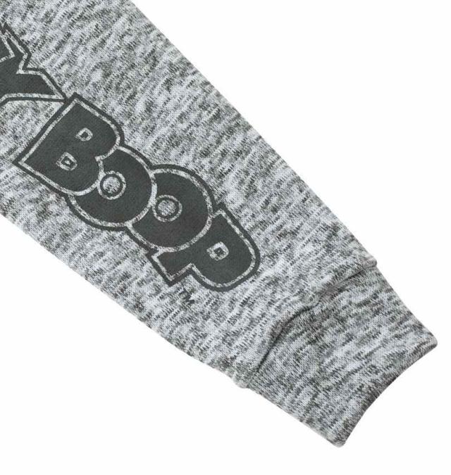 大きいサイズ BETTY BOOP ニットフリース プリント フルジップパーカー ミックスグレー 3L 4L 5L 6L/1278-4631-1-110