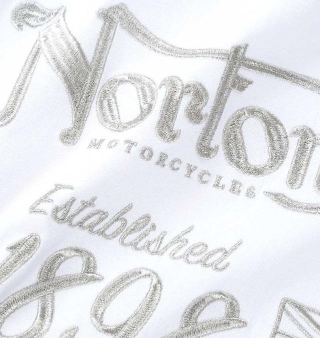 大きいサイズ Norton ノートン 半袖 ポロシャツ ホワイト×シルバー 3L 4L 5L 6L 8L/1278-5504-1-110