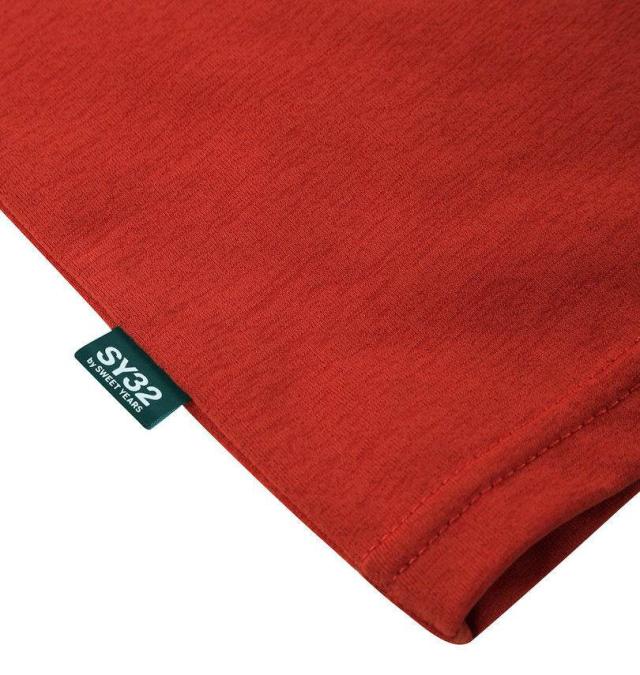 大きいサイズ SY32 by SWEET YEARS ハートパターン ボックスロゴ 長袖 Tシャツ レッド 3L 4L 5L 6L/1278-5600-1-110