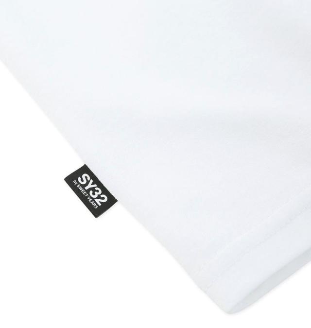 大きいサイズ SY32 by SWEET YEARS サークルロゴ 長袖 Tシャツ ホワイト 3L 4L 5L 6L/1278-5601-1-110