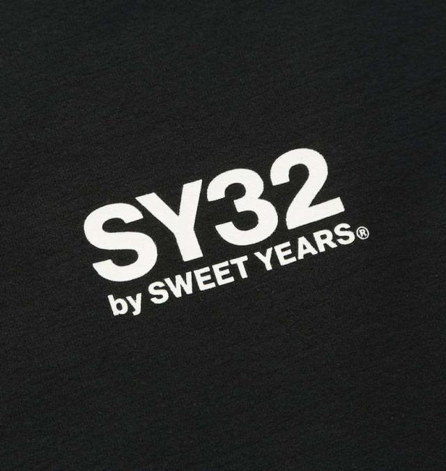 大きいサイズ SY32 by SWEET YEARS サークルロゴ 長袖 Tシャツ ブラック 3L 4L 5L 6L/1278-5601-2-110