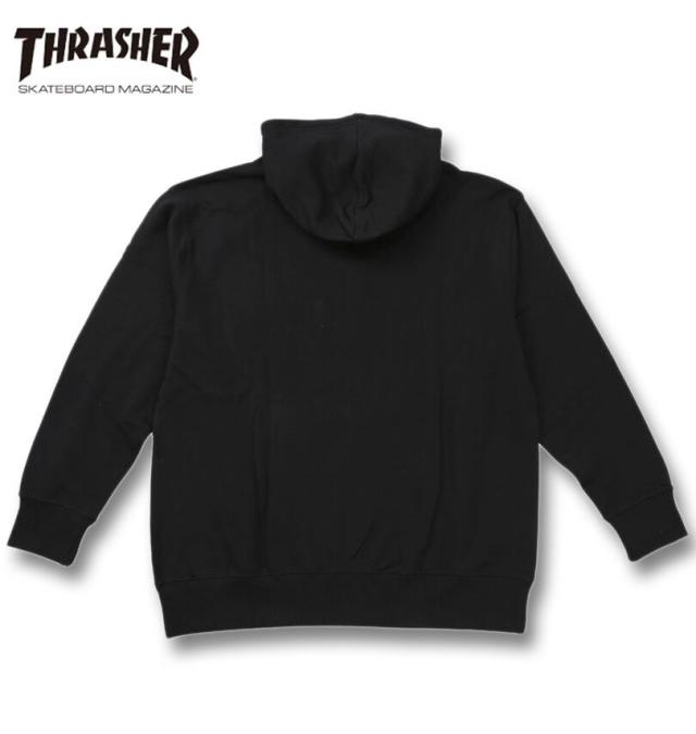 大きいサイズ THRASHER プルパーカー ブラック 3L 4L 5L 6L 8L/1278-5656-2-110
