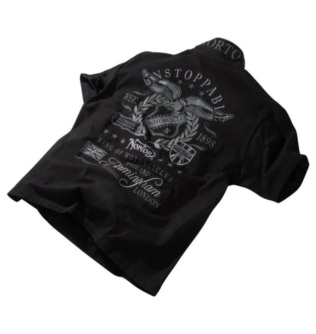 大きいサイズ Norton 半袖 ポロシャツ ロゴ 刺? プリント ブラック 3L 4L 5L 6L/1278-6291-2-110_4