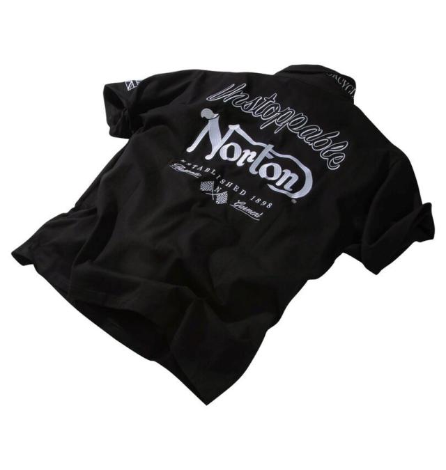 大きいサイズ Norton 半袖 ポロシャツ ロゴ 刺繍 プリント ブラック 3L 4L 5L 6L 8L/1278-6292-2-110_4