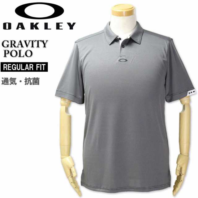 大きいサイズ OAKLEY(オークリー) ゴルフ ヘザー半袖ポロシャツ ブラック GRAVITY POLO/XL XXL/IS-FOA400517-02E