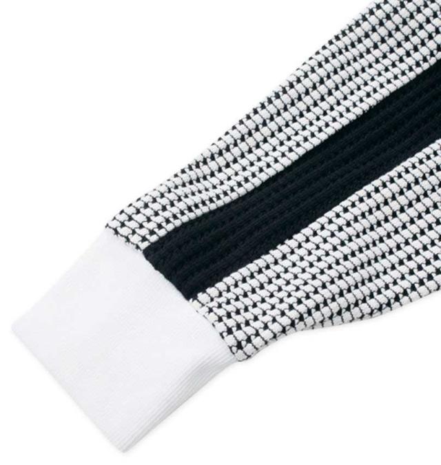 大きいサイズ in the attic ビッグワッフル 切替 フルジップ パーカー ホワイト 3L 4L 5L 6L/1258-4372-1-118