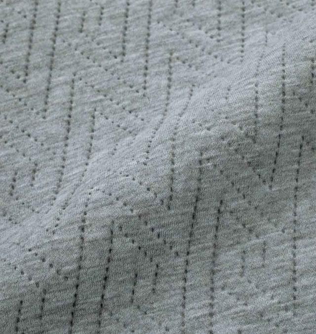 大きいサイズ in the attic 幾何学型押し ダイバーボンディング スタンド フルジップ パーカー モクグレー 3L 4L 5L 6L/1258-4373-1-118