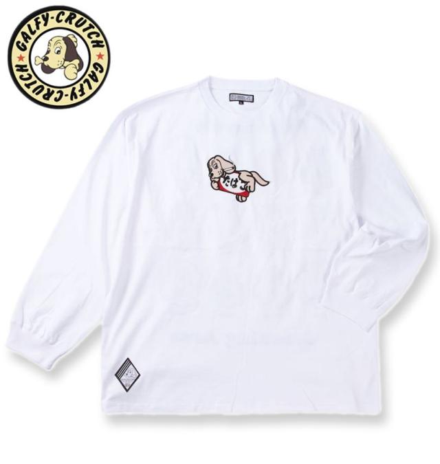 大きいサイズ GALFY ヤニラバーズ 長袖 Tシャツ ホワイト 3L 4L 5L 6L/1258-5100-1-118
