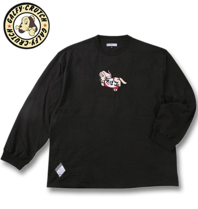 大きいサイズ GALFY ヤニラバーズ 長袖 Tシャツ ブラック 3L 4L 5L 6L/1258-5100-2-118