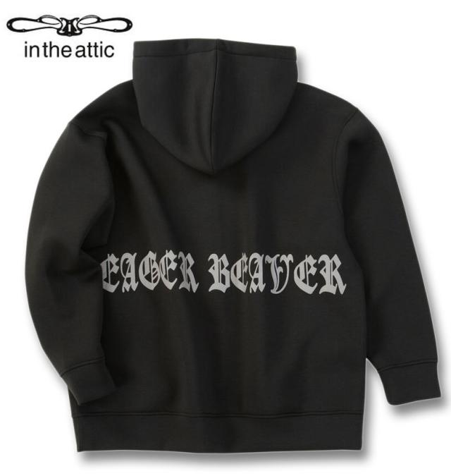 大きいサイズ in the attic ダイバーボンディング フルジップ パーカー ブラック 3L 4L 5L 6L/1258-5363-2-118