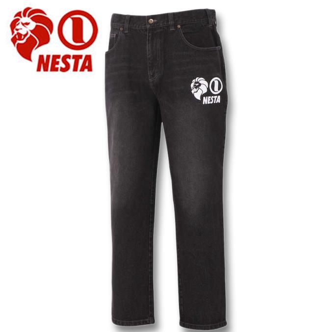 大きいサイズ NESTA BRAND ウォッシュドデニムパンツ ブラック 100〜160cm/1274-2355-2-118