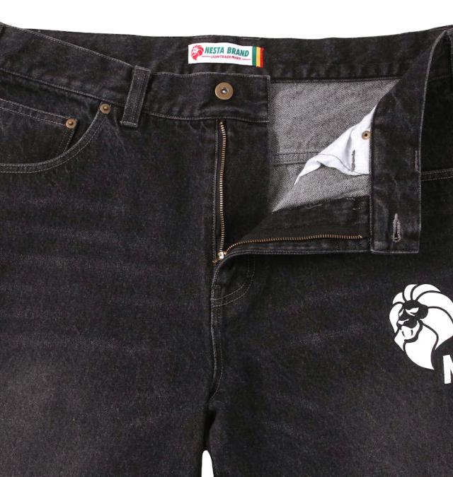 大きいサイズ NESTA BRAND ウォッシュドデニムパンツ ブラック 100〜160cm/1274-2355-2-118