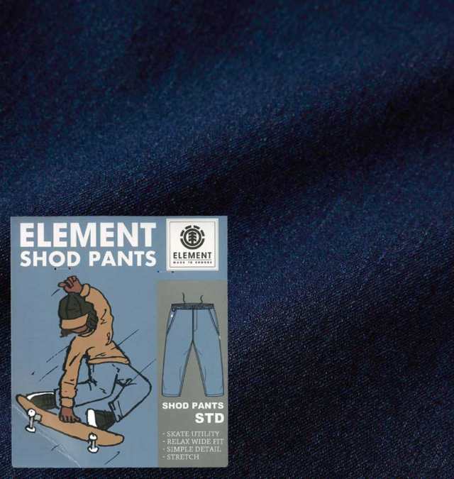 大きいサイズ ELEMENT SHOD ストレッチパンツ インディゴ 3L 4L 5L 6L/1274-3370-3-118