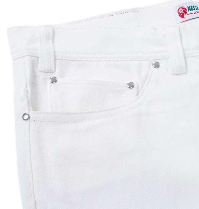 大きいサイズ NESTA BRAND デニム ロングパンツ ホワイト 100cm〜160cm/1274-4216-1-118