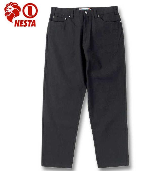 大きいサイズ NESTA BRAND デニム ロングパンツ ブラック 100cm〜160cm/1274-4216-2-118