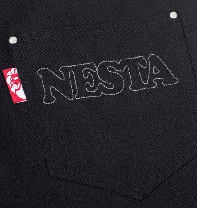 大きいサイズ NESTA BRAND デニム ロングパンツ ブラック 100cm〜160cm/1274-4216-2-118