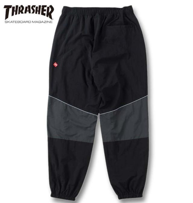 大きいサイズ THRASHER ナイロンワッシャー 裏メッシュ パンツ ブラック×チャコール 3L 4L 5L 6L/1274-4375-2-118
