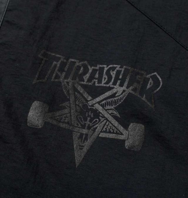 大きいサイズ THRASHER ナイロンワッシャー 裏メッシュ パンツ ブラック×チャコール 3L 4L 5L 6L/1274-4375-2-118