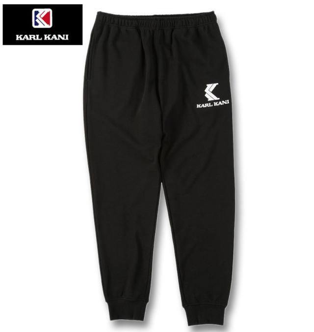 大きいサイズ KARL KANI 裏毛 スウェットパンツ ブラック 3L 4L 5L 6L 8L/1274-5340-2-118