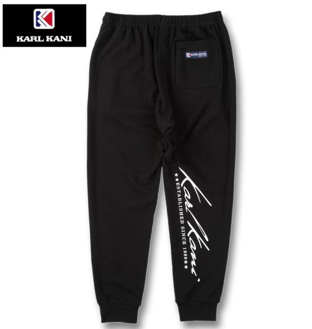 大きいサイズ KARL KANI 裏毛 スウェットパンツ ブラック 3L 4L 5L 6L 8L/1274-5340-2-118