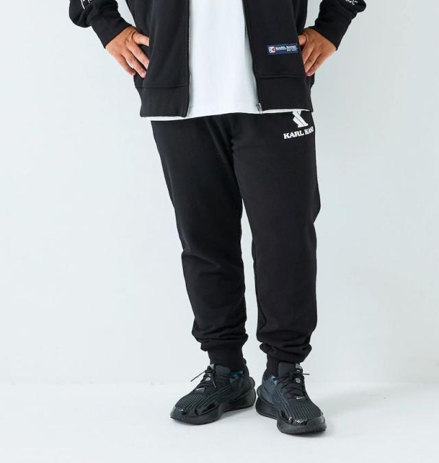 大きいサイズ KARL KANI 裏毛 スウェットパンツ ブラック 3L 4L 5L 6L 8L/1274-5340-2-118