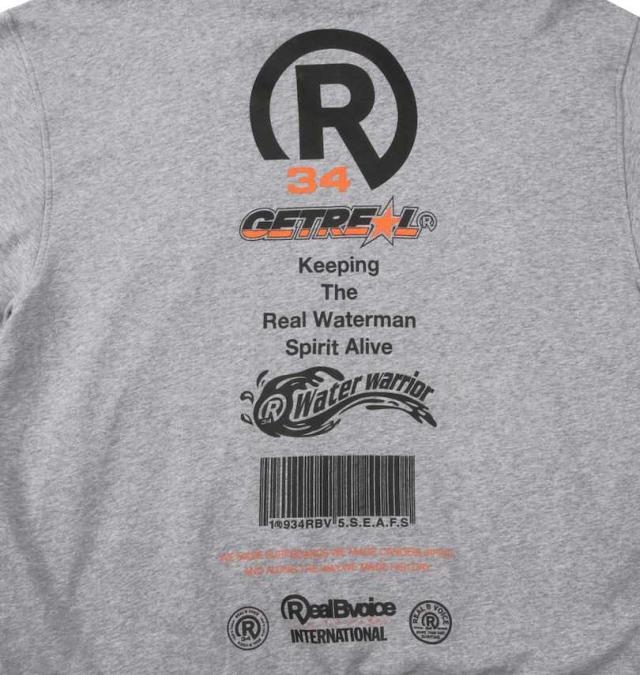 大きいサイズ RealBvoice BARCODE 裏毛 フルジップ パーカー グレー 3L 4L 5L 6L/1278-4353-1-118