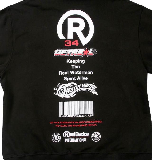 大きいサイズ RealBvoice BARCODE 裏毛 フルジップ パーカー ブラック 3L 4L 5L 6L/1278-4353-2-118