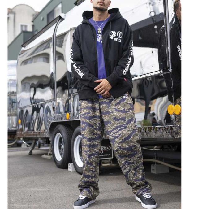 大きいサイズ NESTA BRAND 裏毛 フルジップ パーカー ブラック 3L 4L 5L 6L 8L/1278-4366-2-118