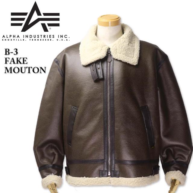 ★決算セール★大きいサイズ ALPHA アルファ B-3 フェイクムートン ジャケット 3L 4L 5L/RW-TA1718【セール品のため返品交換不可】の通販は