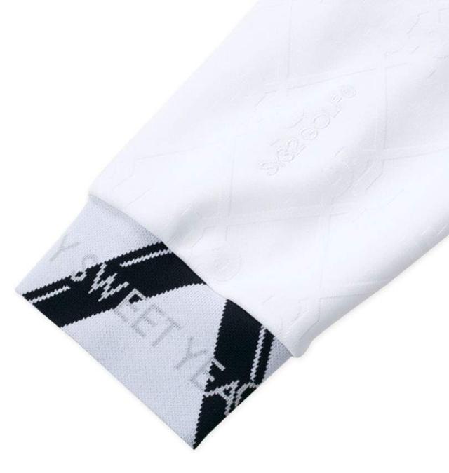 大きいサイズ SY32 by SWEET YEARS ゴルフ ボンディング SYGジャガード フルジップ フーディ ジャケット ホワイト 3L 4L 5L 6L/1273-4357-1-320