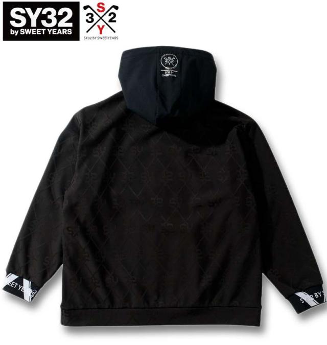 SY32 by SWEET YEARS ブラックジャケット フード付き　サイズS SY32 by SWEET YEARS - 【ラスト1点-サイズS】 MULTI LOGO HIGH