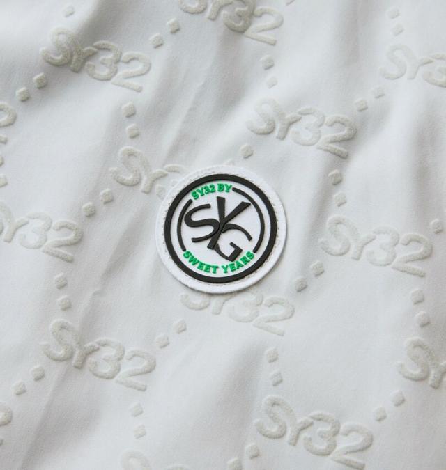 大きいサイズ SY32 by SWEET YEARS ゴルフ フロッキー ウーブンストレッチ フルジップ フーディ ジャケット ライトグレー 3L 4L 5L 6L/1273-5335-1-320