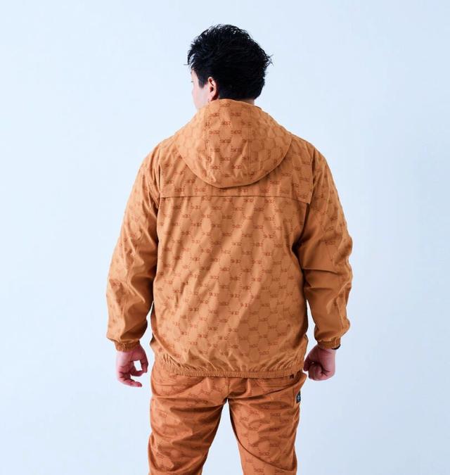 大きいサイズ SY32 by SWEET YEARS ゴルフ フロッキー ウーブンストレッチ フルジップ フーディ ジャケット キャメル 3L 4L 5L 6L/1273-5335-3-320