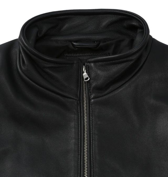 大きいサイズ TETE HOMME スタンドカラー レザーブルゾン ブラック 3L 4L 5L 6L/1273-5357-2-720