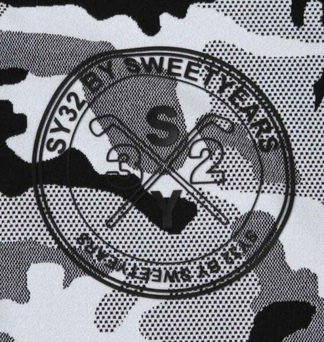 大きいサイズ SY32 by SWEET YEARS ゴルフ カモジャガード ジップ スウェットジャケット ブラック 3L 4L 5L 6L/1278-3386-2-220