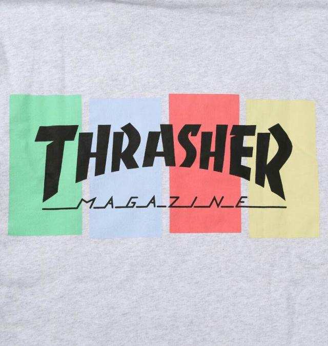 大きいサイズ THRASHER フルジップパーカー アッシュ 3L 4L 5L 6L 8L/1278-5657-1-120