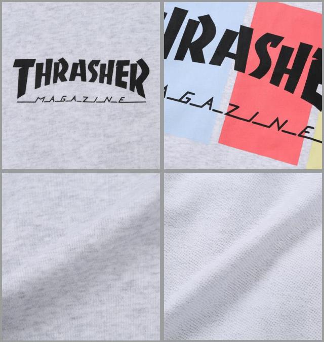 大きいサイズ THRASHER フルジップパーカー アッシュ 3L 4L 5L 6L 8L/1278-5657-1-120