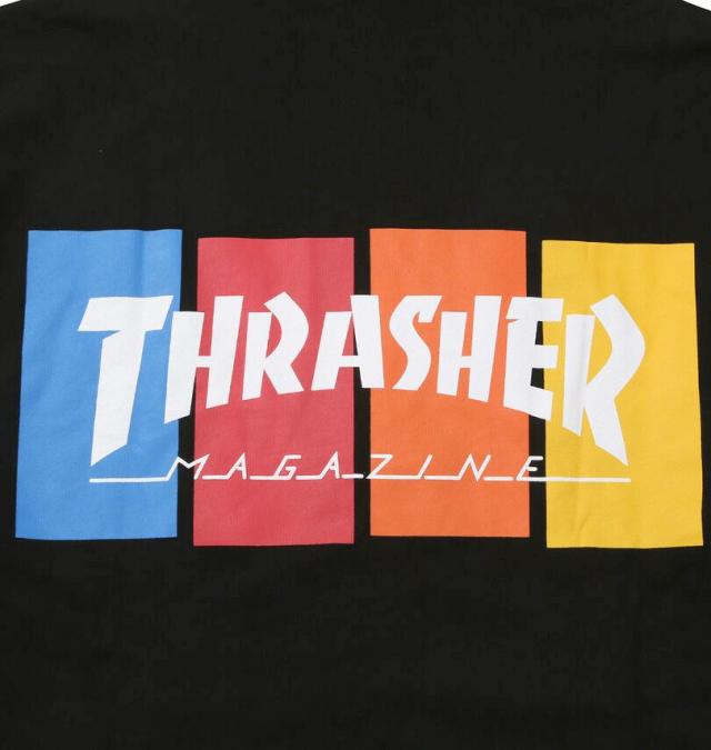大きいサイズ THRASHER フルジップパーカー ブラック 3L 4L 5L 6L 8L/1278-5657-2-120