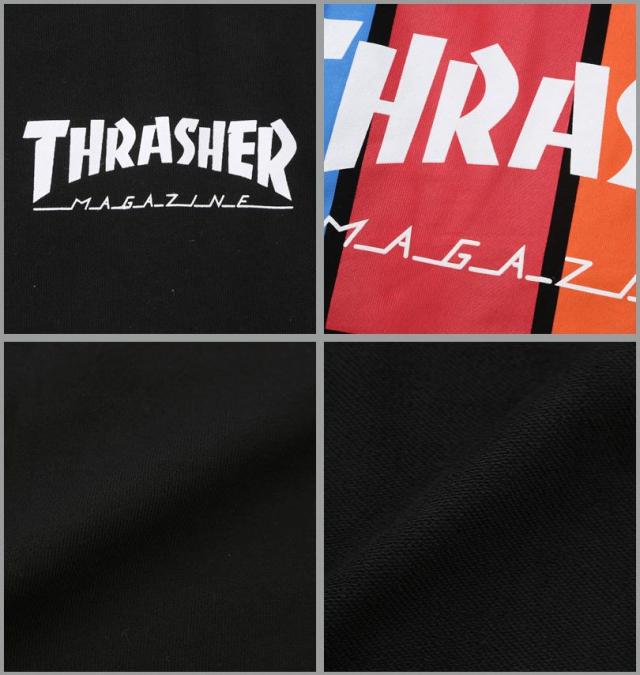 大きいサイズ THRASHER フルジップパーカー ブラック 3L 4L 5L 6L 8L/1278-5657-2-120