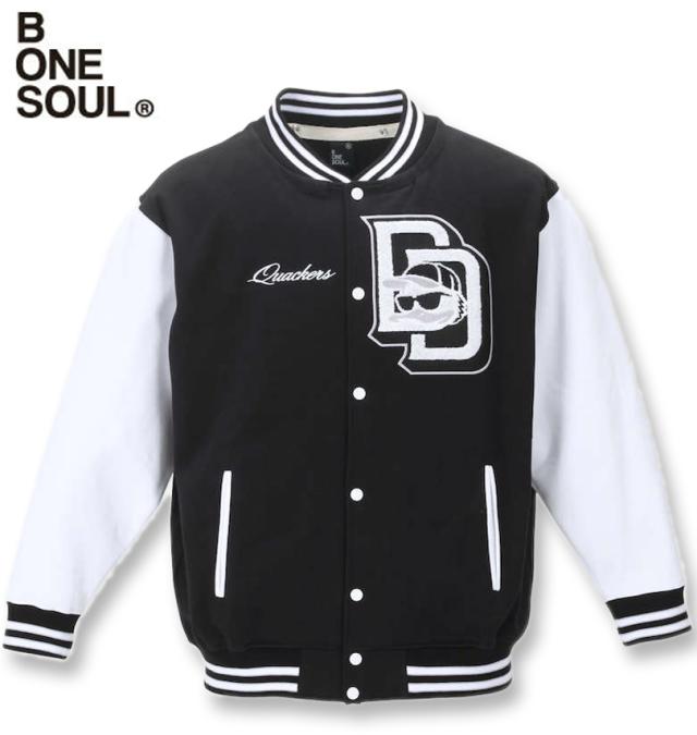 大きいサイズ b-one-soul DUCK DUDEスウェットスタジアムジャケット ブラック 3L 4L 5L 6L/1258-2393-2-128
