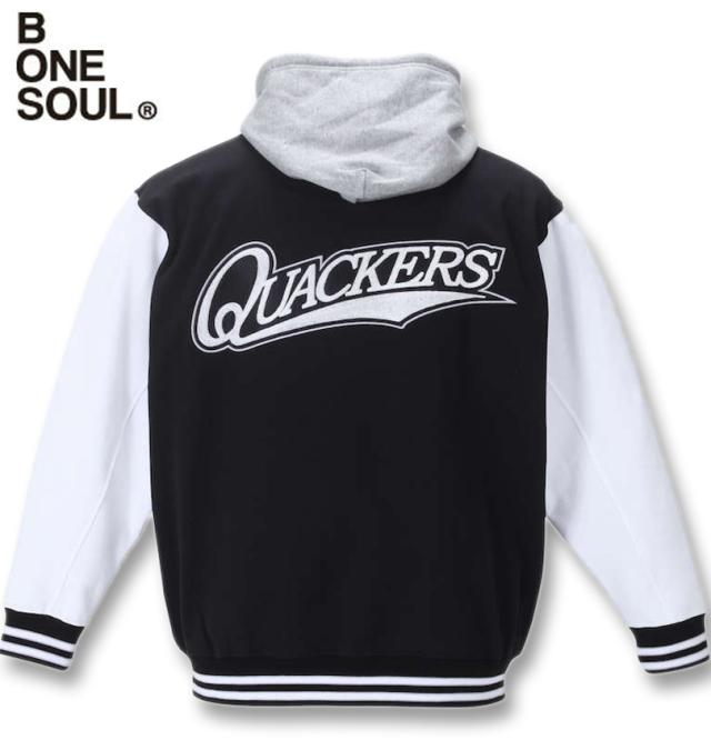 大きいサイズ b-one-soul DUCK DUDEスウェットスタジアムジャケット ブラック 3L 4L 5L 6L/1258-2393-2-128