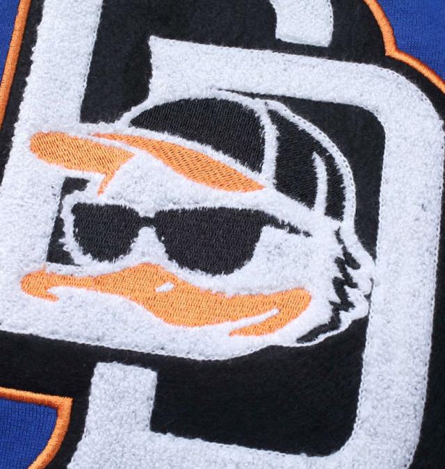 大きいサイズ b-one-soul DUCK DUDEスウェットスタジアムジャケット ブルー 3L 4L 5L 6L/1258-2393-3-128